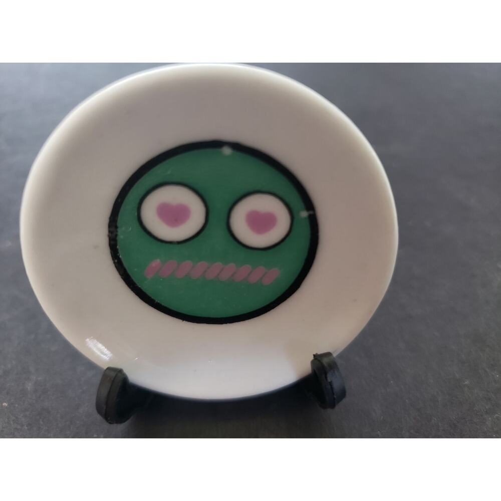 Vintage Mini Emoji Face Plate on Stand